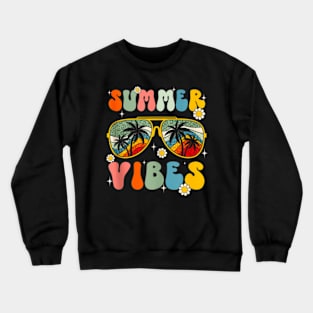 Summer Vibes Retro Glasses Crewneck Sweatshirt